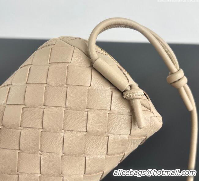 Well Crafted Bottega Veneta Intrecciato Leather Concert Pouch Mini Bag 794258 Dusty Beige 2025