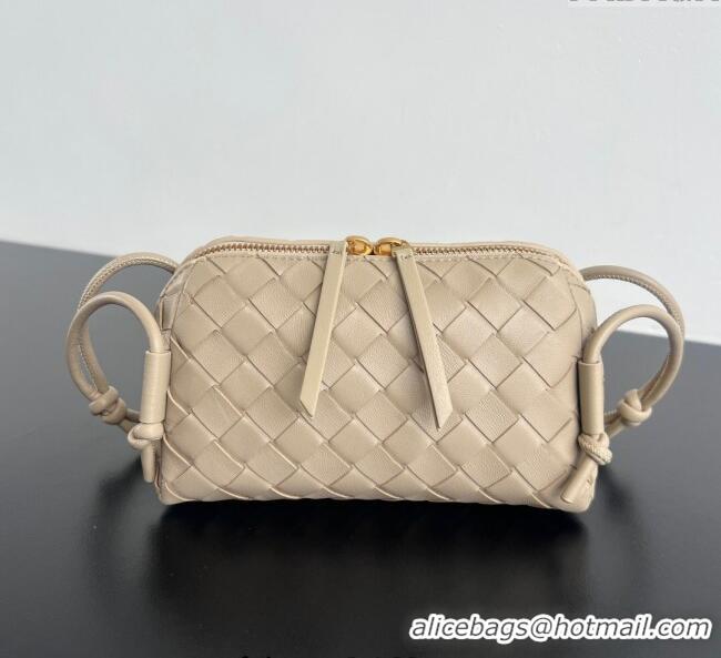Well Crafted Bottega Veneta Intrecciato Leather Concert Pouch Mini Bag 794258 Dusty Beige 2025