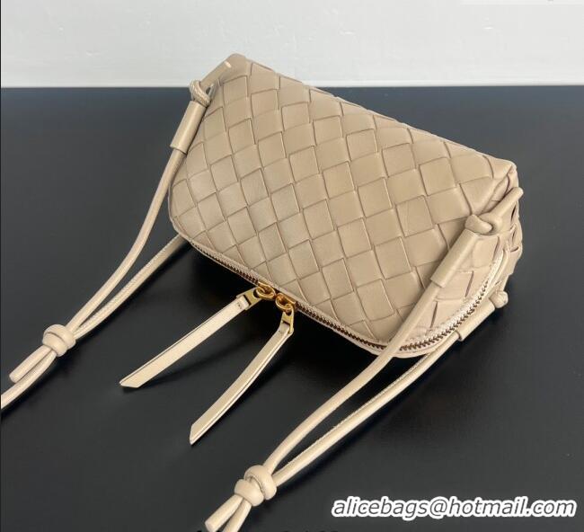 Well Crafted Bottega Veneta Intrecciato Leather Concert Pouch Mini Bag 794258 Dusty Beige 2025