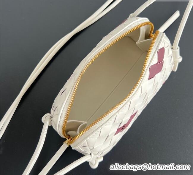 Top Design Bottega Veneta Heart Intrecciato Leather Concert Pouch Mini Bag 794258 White 2025