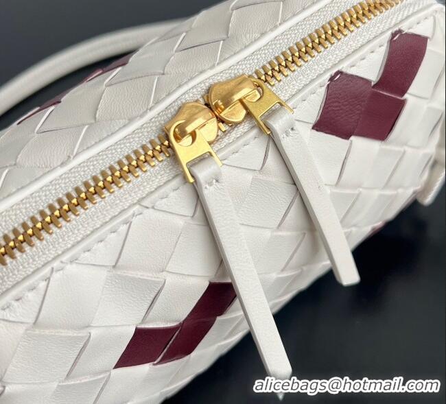 Top Design Bottega Veneta Heart Intrecciato Leather Concert Pouch Mini Bag 794258 White 2025