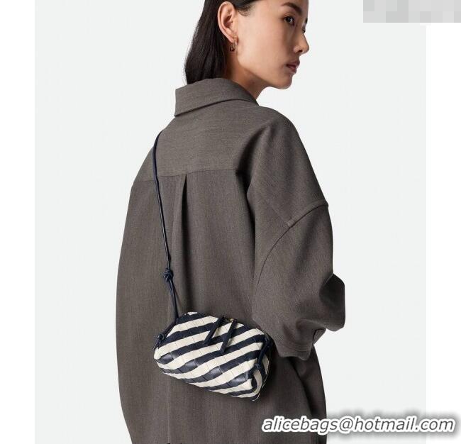 Unique Grade Bottega Veneta Intrecciato Leather Concert Pouch Mini Bag 794258 Space Blue /chalk White 2025