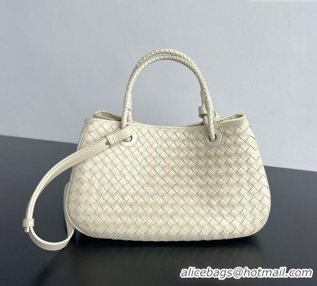 Luxury Cheap Bottega Veneta Basket Bag in Intrecciato Leather 836261 Sea Salt 2025