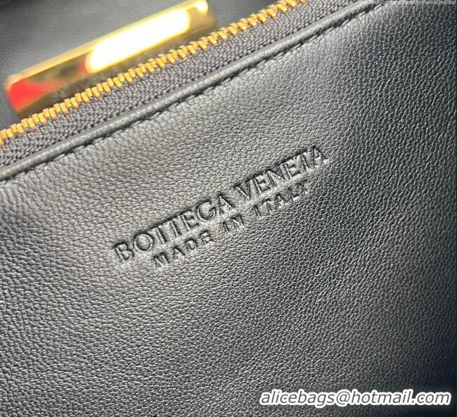 Top Grade Bottega Veneta Basket Bag in Intrecciato Leather 836261 Black 2025
