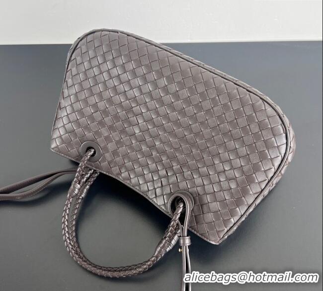 Top Grade Bottega Veneta Basket Bag in Intrecciato Leather 836261 Fondant Brown 2025