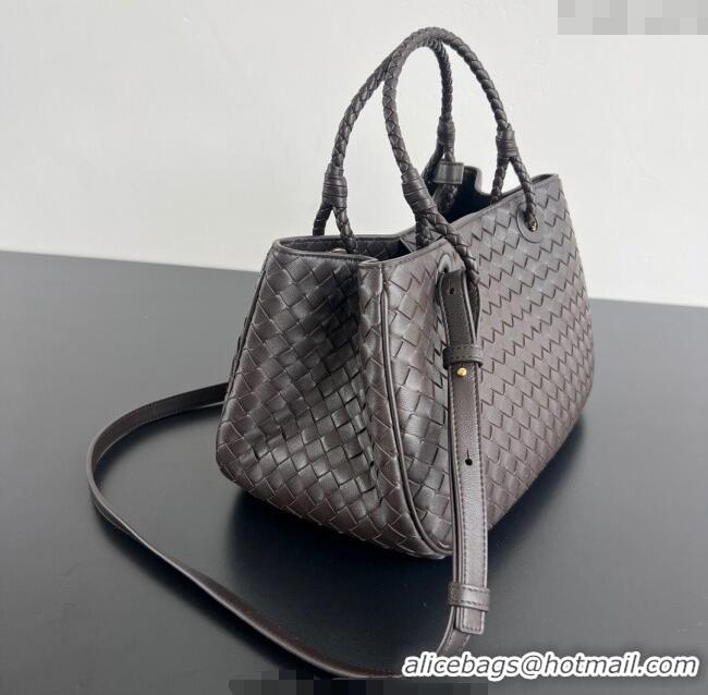 Top Grade Bottega Veneta Basket Bag in Intrecciato Leather 836261 Fondant Brown 2025