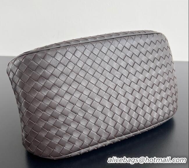 Top Grade Bottega Veneta Basket Bag in Intrecciato Leather 836261 Fondant Brown 2025