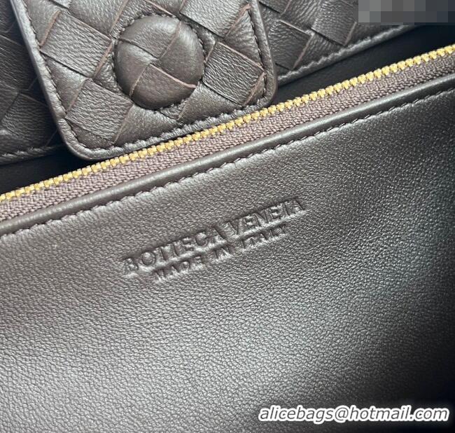 Top Grade Bottega Veneta Basket Bag in Intrecciato Leather 836261 Fondant Brown 2025