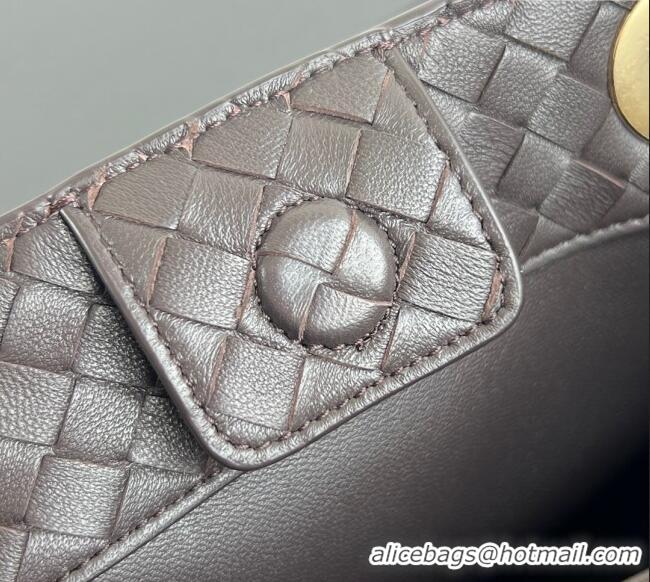 Top Grade Bottega Veneta Basket Bag in Intrecciato Leather 836261 Fondant Brown 2025
