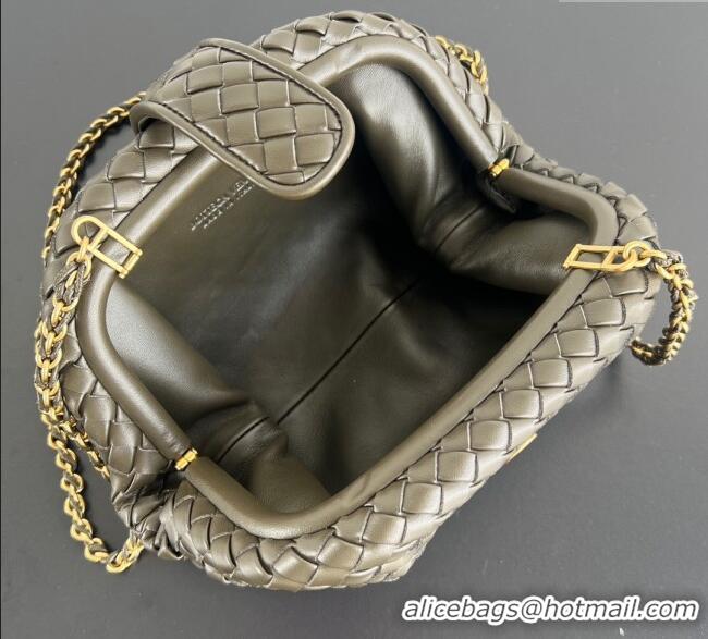 Best Price Bottega Veneta Small Lauren 1980 Chain Bag in Padded Intrecciato Leather 804038 Cypress Green 2025