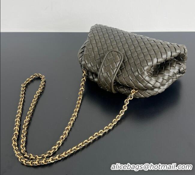 Best Price Bottega Veneta Small Lauren 1980 Chain Bag in Padded Intrecciato Leather 804038 Cypress Green 2025