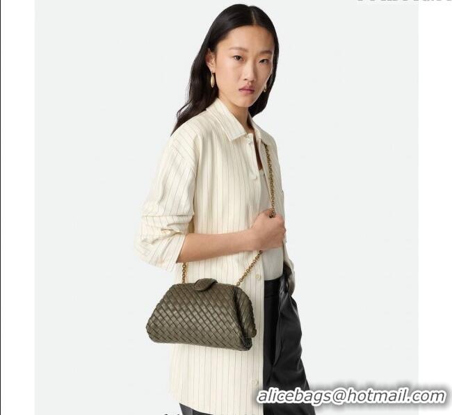 Best Price Bottega Veneta Small Lauren 1980 Chain Bag in Padded Intrecciato Leather 804038 Cypress Green 2025