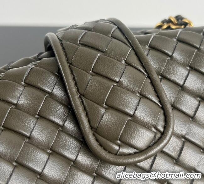 Best Price Bottega Veneta Small Lauren 1980 Chain Bag in Padded Intrecciato Leather 804038 Cypress Green 2025