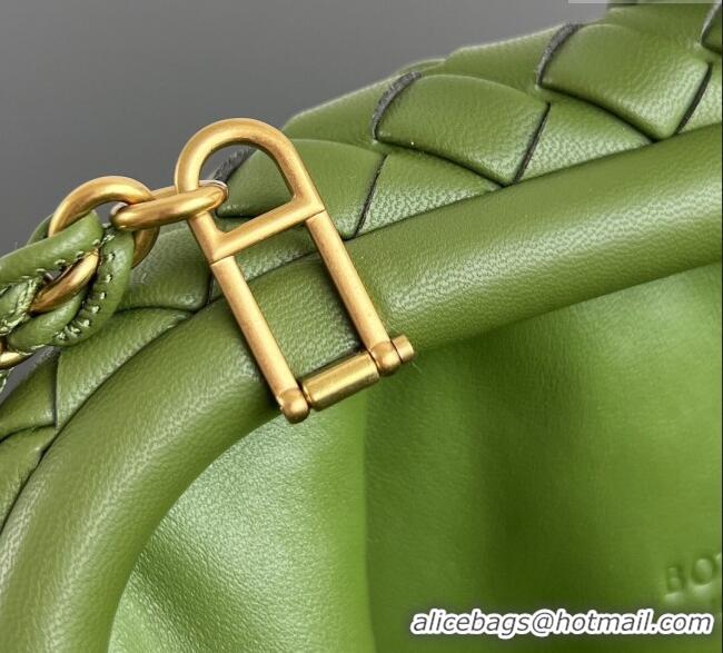 Top Grade Bottega Veneta Small Lauren 1980 Chain Bag in Padded Intrecciato Leather 804038 Matcha Green 2025