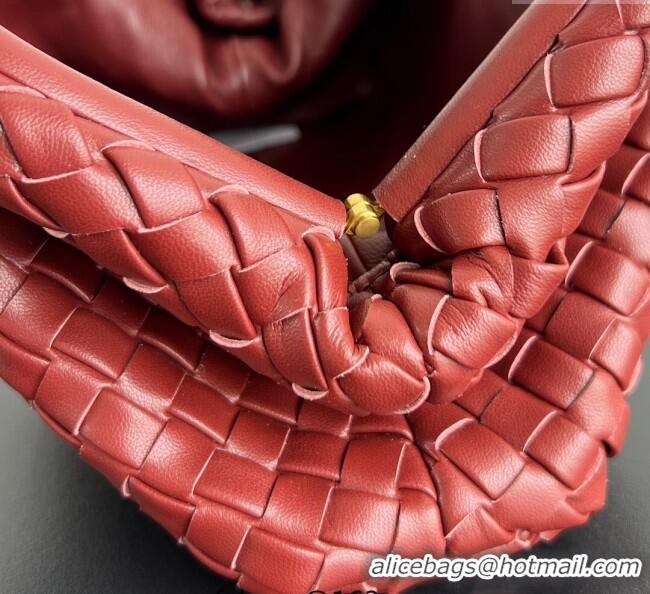 Famous Brand Bottega Veneta Small Lauren 1980 Chain Bag in Padded Intrecciato Leather 804038 Sapele Red 2025