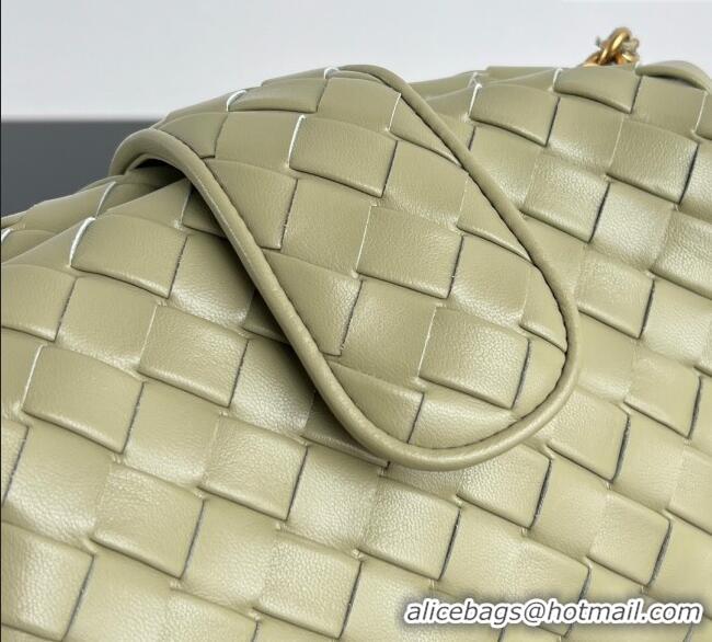 Super Quality Bottega Veneta Lauren 1980 Clutch bag With Chain in Intrecciato Leather 785807 Travertine Green 2025