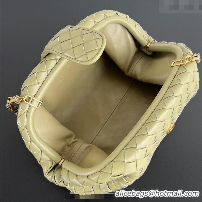 Super Quality Bottega Veneta Lauren 1980 Clutch bag With Chain in Intrecciato Leather 785807 Travertine Green 2025