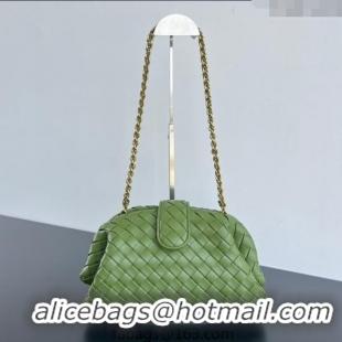 Best Design Bottega Veneta Lauren 1980 Clutch bag With Chain in Intrecciato Leather 785807 Matcha Green 2025