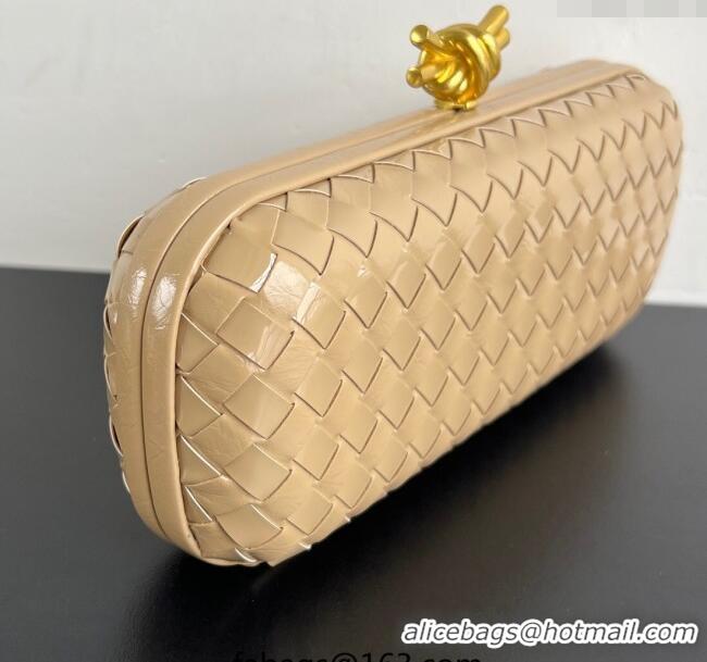 Best Price Bottega Veneta Knot Long Clutch in Intreccio Leather 0801 Apricot 2025