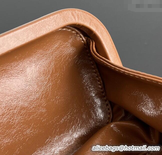 Pretty Style Bottega Veneta Knot Long Clutch in Intreccio Leather 0801 Brown 2025