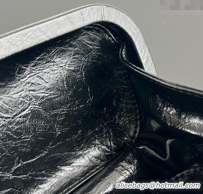 Modern Classic Bottega Veneta Knot Long Clutch in Intreccio Leather 0801 Black 2025