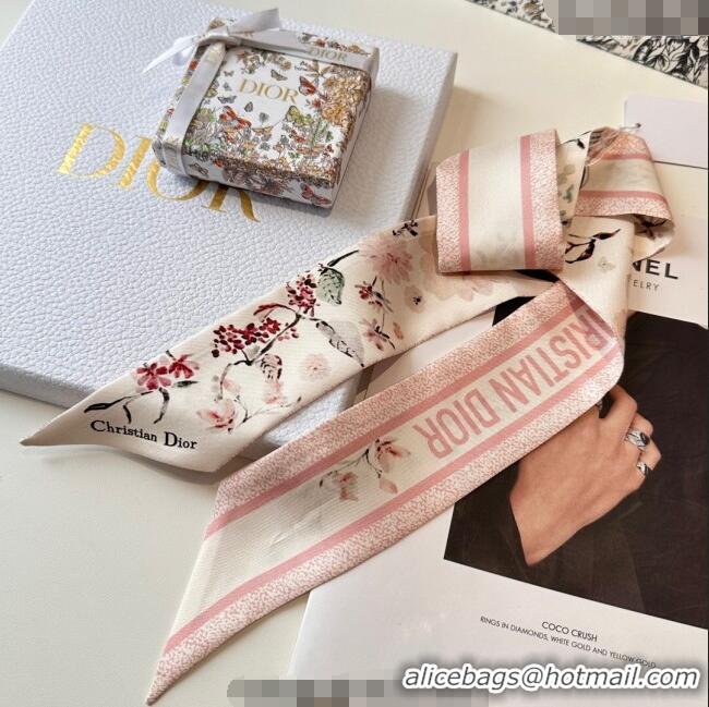 Top Quality Dior Mitzah Millefiori Silk Bandeau Scarf 0724 Pink 2025