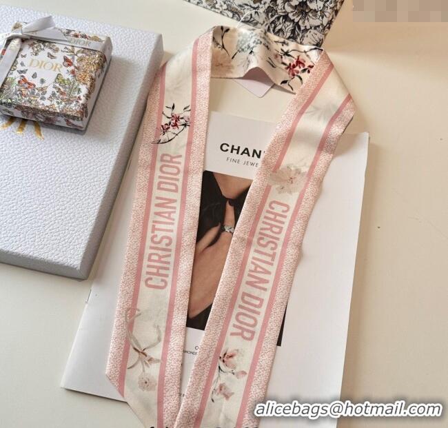 Top Quality Dior Mitzah Millefiori Silk Bandeau Scarf 0724 Pink 2025