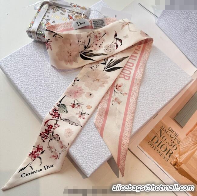 Top Quality Dior Mitzah Millefiori Silk Bandeau Scarf 0724 Pink 2025