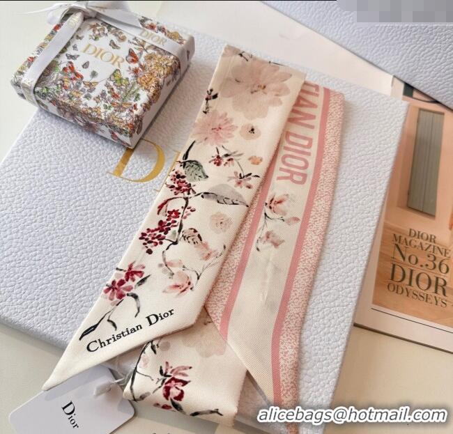Top Quality Dior Mitzah Millefiori Silk Bandeau Scarf 0724 Pink 2025