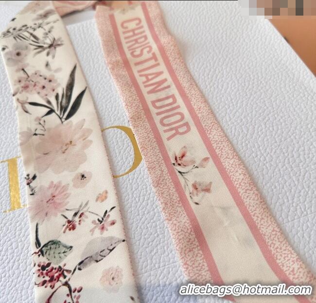 Top Quality Dior Mitzah Millefiori Silk Bandeau Scarf 0724 Pink 2025