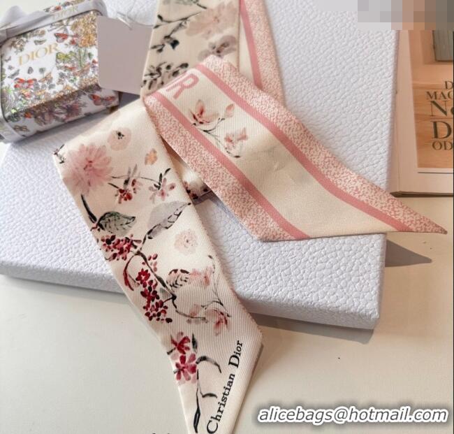 Top Quality Dior Mitzah Millefiori Silk Bandeau Scarf 0724 Pink 2025