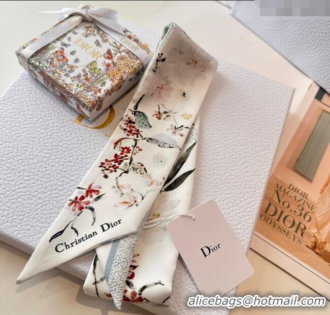 Most Popular Dior Mitzah Millefiori Silk Bandeau Scarf 0724 Grey 2025