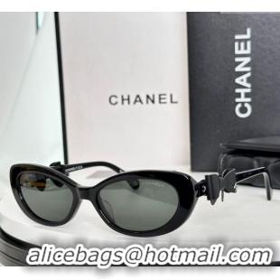 Modern Classic Chanel Sunglasses with Bow CH9181Q1 Black/Grey 2025