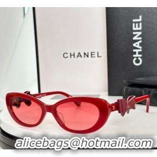 Buy Inexpensive Chanel Sunglasses with Bow CH9181Q1 Red 2025