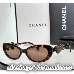 Cheap Price Chanel Sunglasses with Bow CH9181Q1 Brown 2025