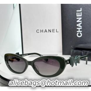 Buy Fashionable Chanel Sunglasses with Bow CH9181Q1 Green 2025