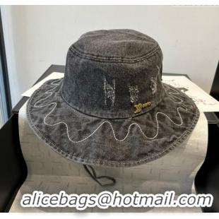 Classic Discount Louis Vuitton Denim Bucket Hat LV071801 Black 2025