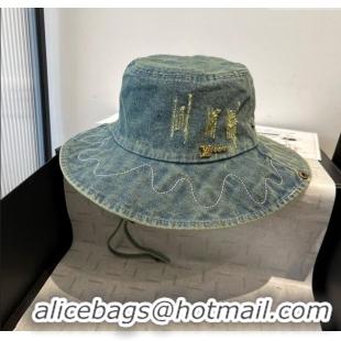 Trendy Design Louis Vuitton Denim Bucket Hat LV071802 Blue 2025