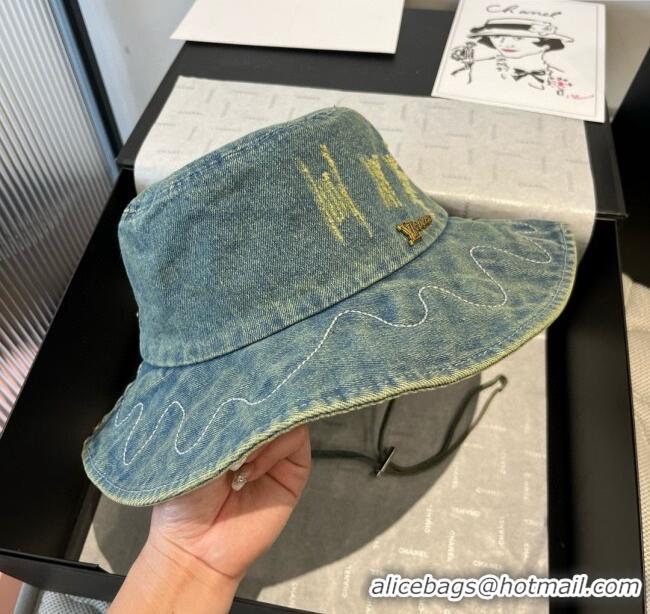 Trendy Design Louis Vuitton Denim Bucket Hat LV071802 Blue 2025