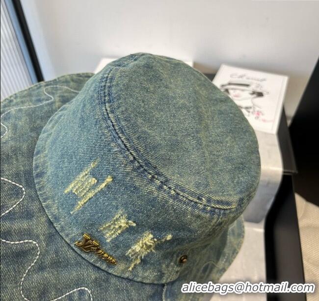 Trendy Design Louis Vuitton Denim Bucket Hat LV071802 Blue 2025
