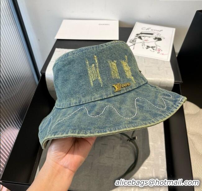 Trendy Design Louis Vuitton Denim Bucket Hat LV071802 Blue 2025