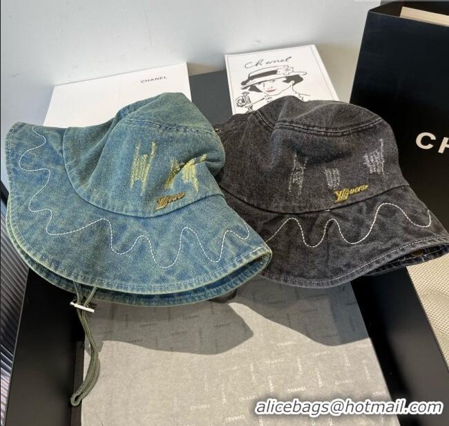 Trendy Design Louis Vuitton Denim Bucket Hat LV071802 Blue 2025