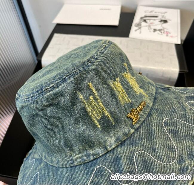 Trendy Design Louis Vuitton Denim Bucket Hat LV071802 Blue 2025