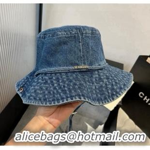 Top Quality Burberry Denim Bucket Hat B071804 Blue 2025