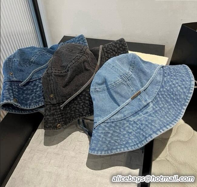 Top Quality Burberry Denim Bucket Hat B071804 Blue 2025