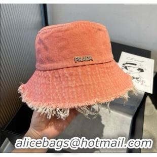 Super Quality Prada Denim Bucket Hat P071814 Pink 2025