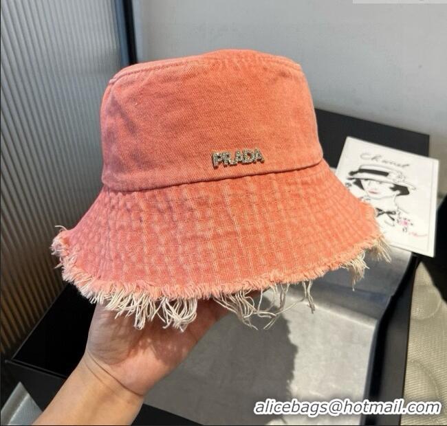 Super Quality Prada Denim Bucket Hat P071814 Pink 2025