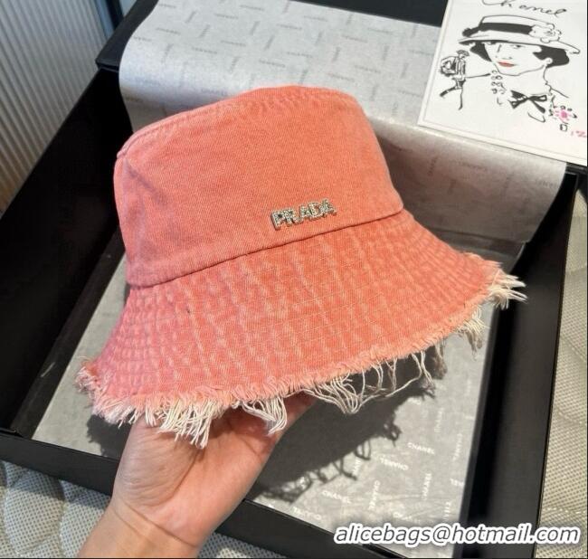 Super Quality Prada Denim Bucket Hat P071814 Pink 2025