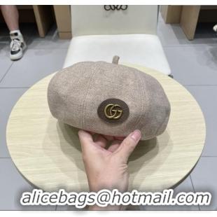 Luxury Classic Gucci Beret Hat G071815 Beige 2025