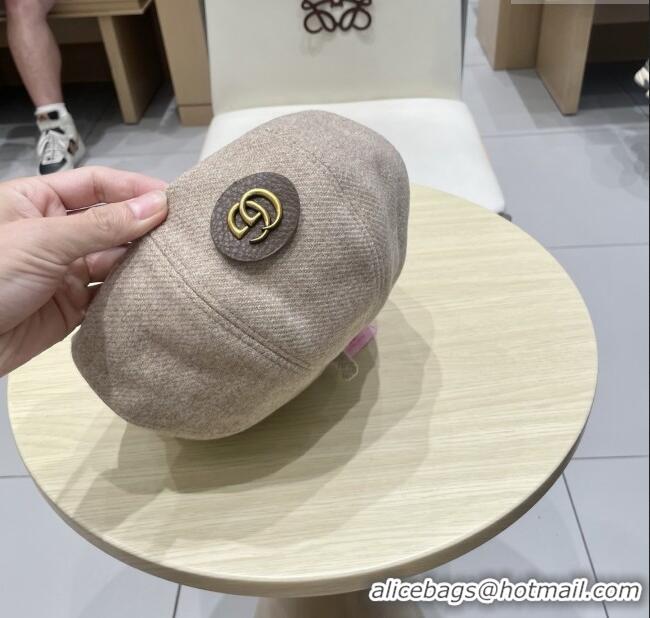 Luxury Classic Gucci Beret Hat G071815 Beige 2025